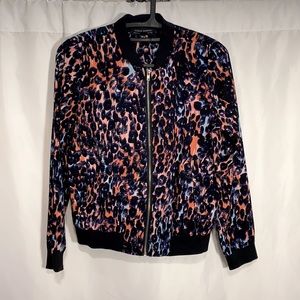 Leopard print summer bomber